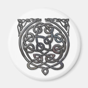 Celtic Knot Dragons – Black Chrome Magnet