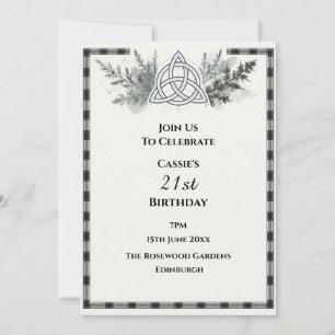 Celtic Knot Editable Birthday Invitation