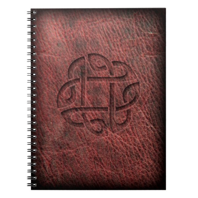Celtic knot embossed leather notebook (Front)