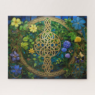 Celtic Knot Flowers Knotwork Jigsaw Puzzle
