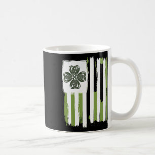 Celtic Knot Four Leaf Clover Stripes Design St Pat Coffee Mug