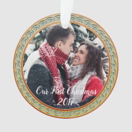 Celtic Knot Frame & "Our First Christmas" Ornament