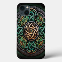 Celtic Knot Green Gold Knotwork