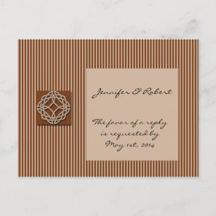Celtic Knot in Cream and Rust RSVP Postcard
