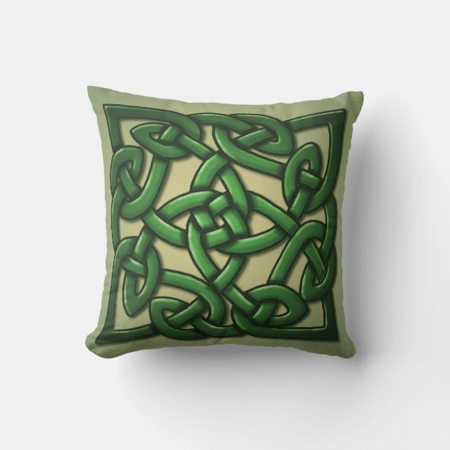 Celtic Knot in green Cushion (Front)