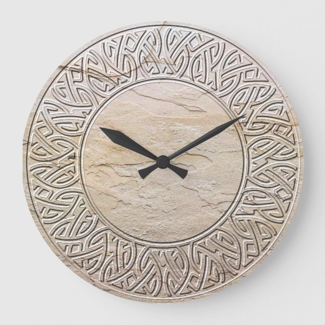 Celtic Knot in stone Large Clock (Front)