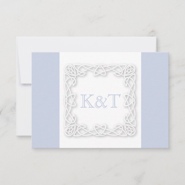 Celtic Knot Initials - RSVP - light blue (Front)