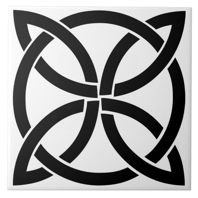 celtic knot ireland ancient symbol pagan irish ceramic tile (Front)