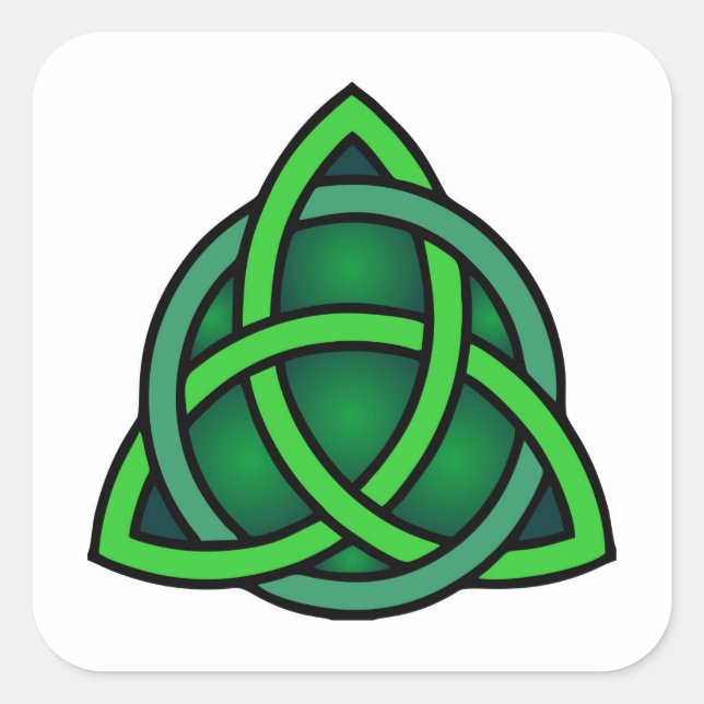 celtic knot ireland ancient symbol pagan irish gre square sticker (Front)