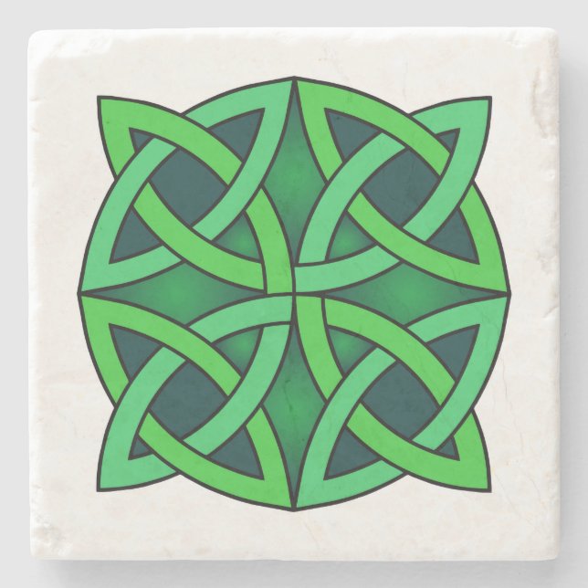 celtic knot ireland ancient symbol pagan irish gre stone coaster (Front)