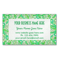 Celtic Knot Irish Braid Pattern Green Yellow