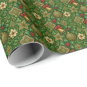 Celtic Knot Irish Christmas Wrapping Paper