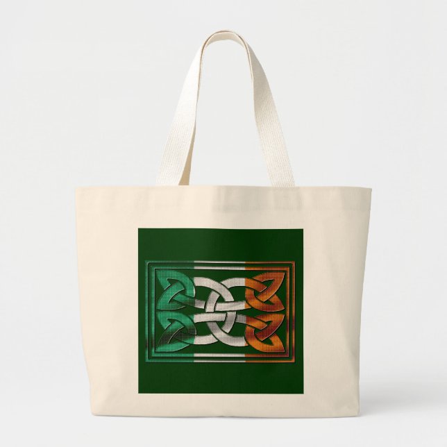 Celtic Knot Irish Flag Designer Bag (Front)