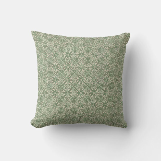 Celtic Knot Irish Green Pattern Cushion (Front)
