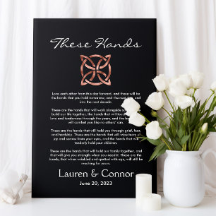 Celtic Knot Irish Handfasting Wedding Keepsake Canvas Print
