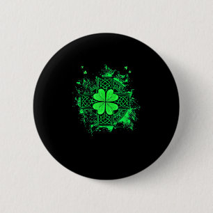 Celtic Knot Irish Shamrock Three Leaf Clover St Pa 6 Cm Round Badge