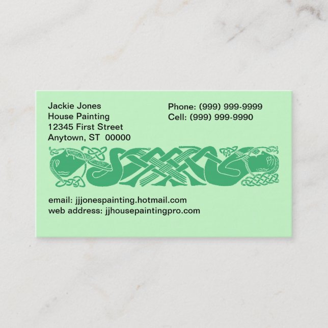 Celtic Knot Knots Gaelic any Business Cards Card (Front)