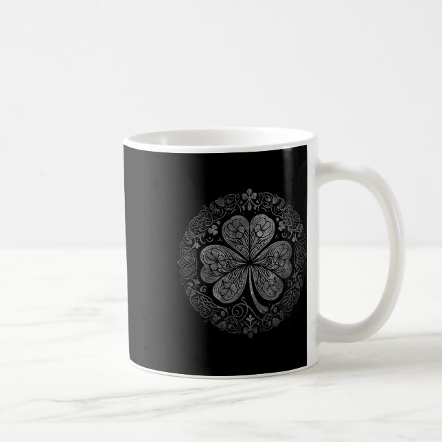 Celtic Knot Leaf Shamrock Funny St Patricks Day Me Coffee Mug (Right)