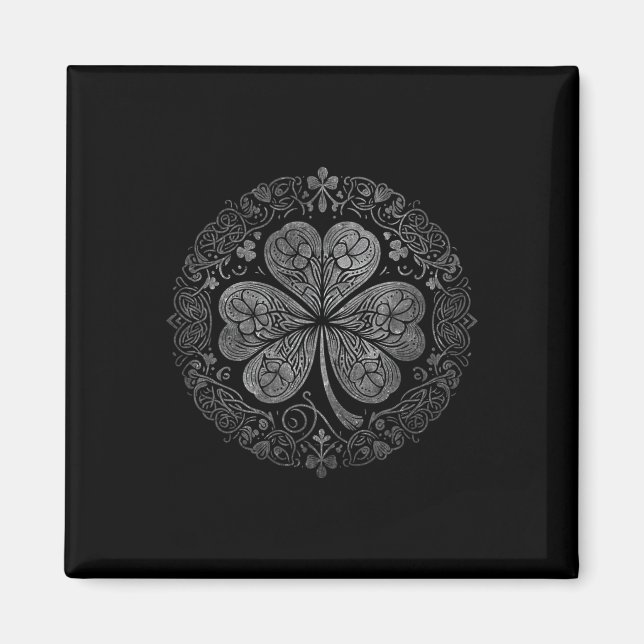 Celtic Knot Leaf Shamrock Funny St Patricks Day Me Magnet (Front)