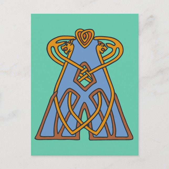 Celtic Knot letter initial monogram A Postcard (Front)
