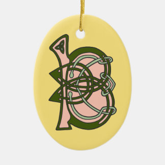 Celtic Knot letter initial monogram B Ceramic Ornament