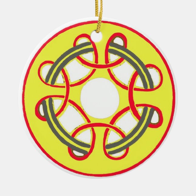Celtic Knot Looping Pattern on Ornament (Front)