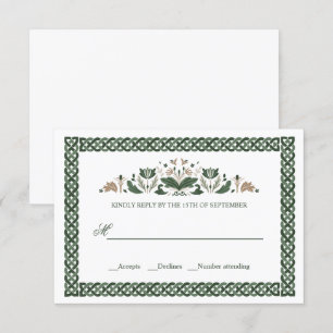 Celtic Knot Modern Floral Irish Wedding Invitation