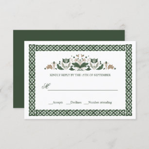 Celtic Knot   Modern Floral Irish Wedding Invitation