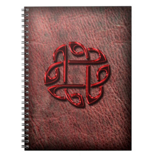 Celtic knot on genuine leather notebook