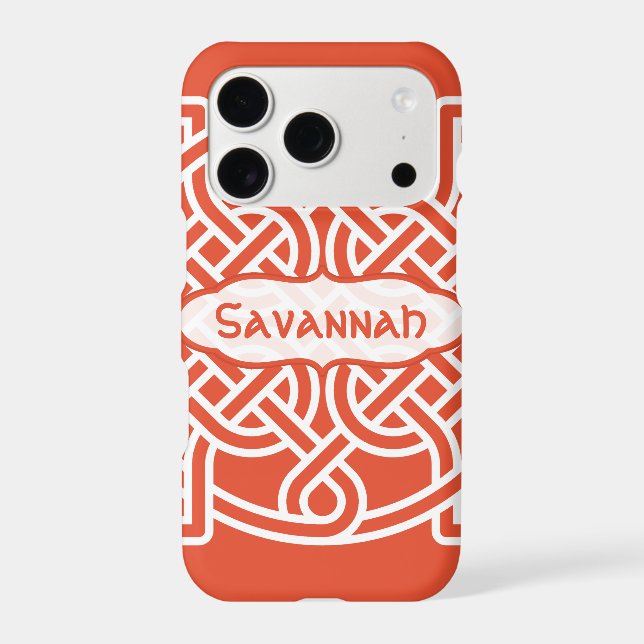 Celtic Knot Pattern Any Colour Personalised iPhone (Back)