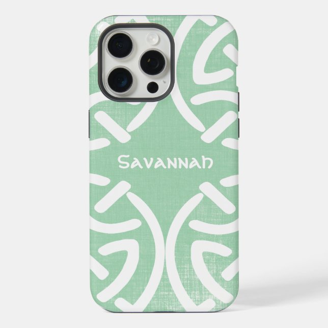 Celtic Knot Pattern Any Colour Personalised iPhone Case (Back)
