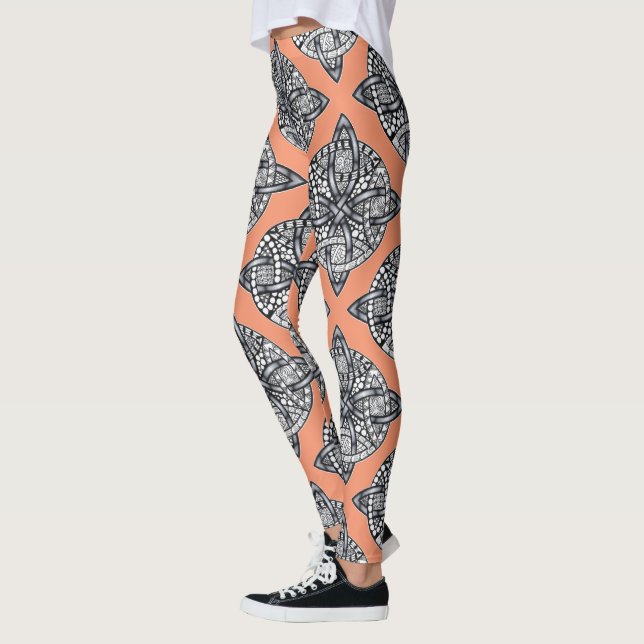 Celtic Knot Pattern in Your Colour Choice Leggings (Left)