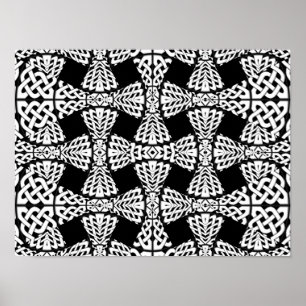 Celtic knot pattern poster