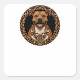 Celtic Knot Pit Bull Square Sticker