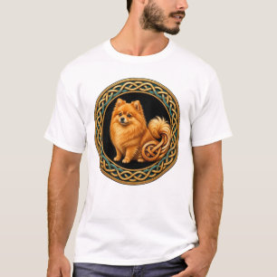 Celtic Knot Pomeranian Dog Art T-Shirt