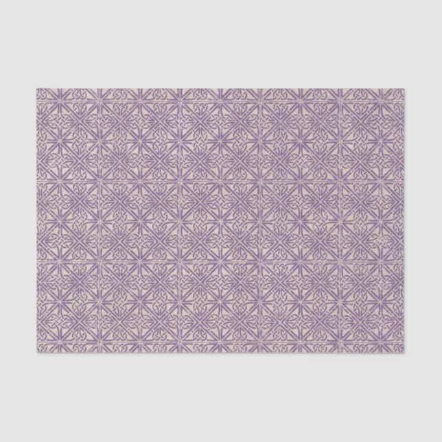 Celtic Knot Purple Pattern Tissue Paper (Front)