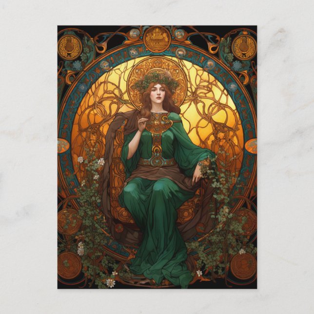 Celtic Knot Queen Colourful Knotwork Postcard (Front)