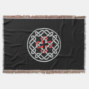 Celtic Knot Red Metallic Blanket
