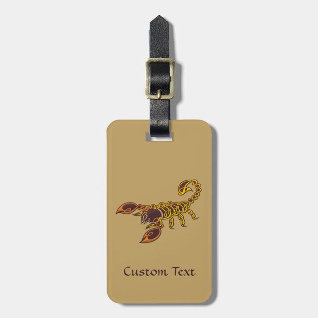 Celtic Knot Scorpion Luggage Tag (Front Vertical)