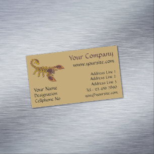 Celtic Knot Scorpion Magnetic Business Card