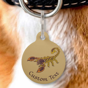Celtic Knot Scorpion Pet Tag