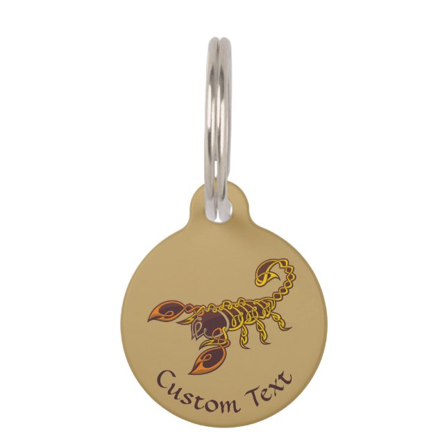 Celtic Knot Scorpion Pet Tag (Front)
