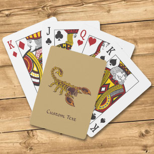 Celtic Knot Scorpion Playing Cards