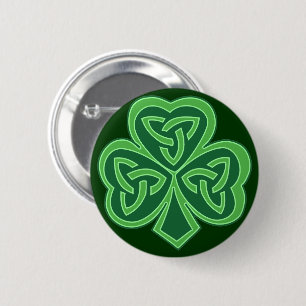 Celtic Knot Shamrock 6 Cm Round Badge