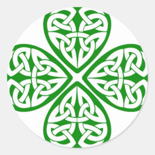 Celtic Knot Shamrock Classic Round Sticker