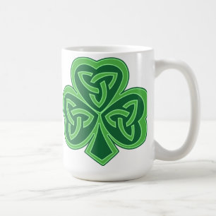 Celtic Knot Shamrock Coffee Mug