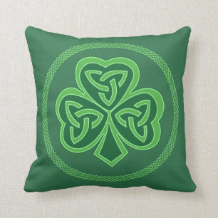 Celtic Knot Shamrock Cushion