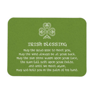 Celtic Knot Shamrock Irish Blessing Magnet