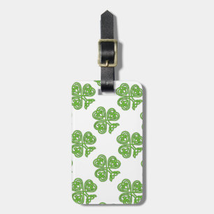 Celtic Knot Shamrock Luggage Tag