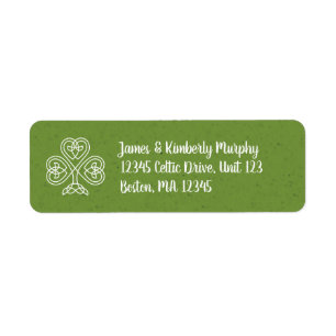 Celtic Knot Shamrock Return Address Label